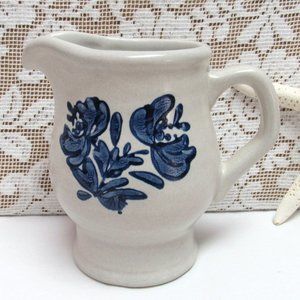Vintage PFALTZGRAFF YORKTOWNE CREAMER Blue Stoneware Country Farmhouse